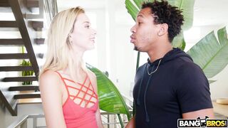 Haley Reed gets pussy touched by black guy and her dad is none the wiser