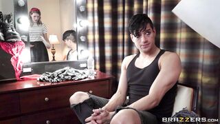 Ella Nova got pantyhose ripped and anus fingered