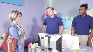 Blonde MILF Joslyn James demonstrates her big melons