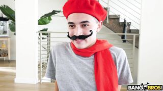 Anissa Kate jerks Juan's cocj and his mom does not notice it