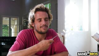 Adriana Chechik amazed by the size of her stebro cock