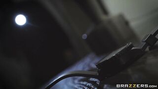 Ebony teen Sarah Banks masturbating in the shower