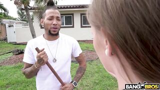 Teen Alex Blake rides the dildo on her bike