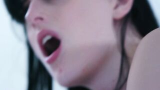 Alex Harper rides the black guy in cowgirl position