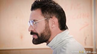 Blonde Mia Malkova is stroking the lucky dick