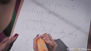 Alena Croft and Amethyst Banks in elven costumes on Christmas