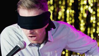 Blindfolded Danny D meets Alessandra Jane in the show