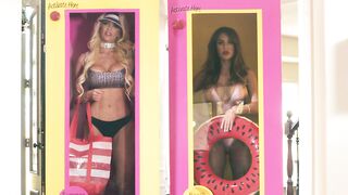 Nicolette Shea and Vivian Azure are sucking lucky prick