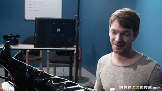 Redhead MILF Monique Alexander in sexy boots spread legs in the office