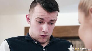 Georgie Lyall seducing the guy by doing sport exercises