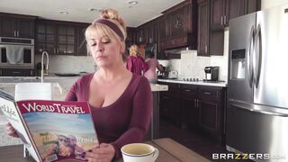 Big titted MILF Sarah Jessie seducing the dude