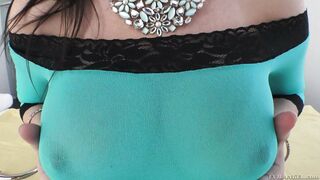 Brunette mom Dana DeArmond posing in sexy tight dress