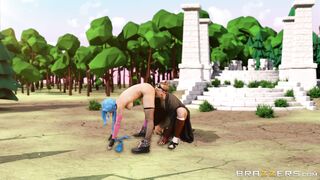 Rachel Starr in stockings gets fucked from behind