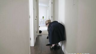 Blonde Cory Chase excited by the size of Xander's cock