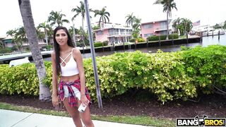 Teen Gianna Dior shows off her natural boobs outdoors