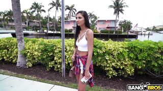 Teen Gianna Dior shows off her natural boobs outdoors