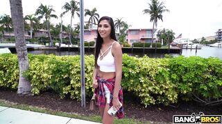 Teen Gianna Dior shows off her natural boobs outdoors
