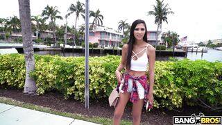 Teen Gianna Dior shows off her natural boobs outdoors