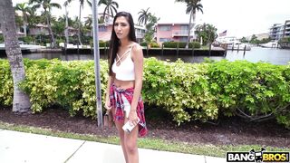 Teen Gianna Dior shows off her natural boobs outdoors
