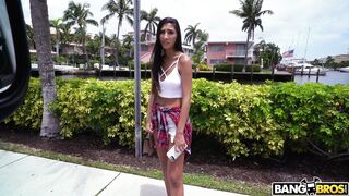 Teen Gianna Dior shows off her natural boobs outdoors