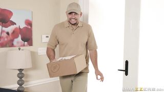 Lena Paul met delivery guy Jmac and seduced him