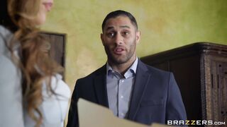 Karmen Karma is playing with her pussy on the chair