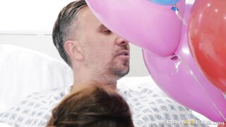 Alexis Fawx gives blowjob to Keiran Lee in the hospital