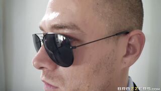 Mandy Muse in tight red dress seduces her bodyguard