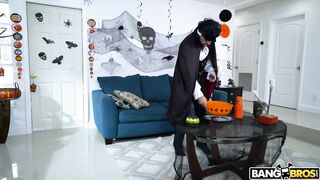 Cute witch Cecilia Lion came to Jmac's house