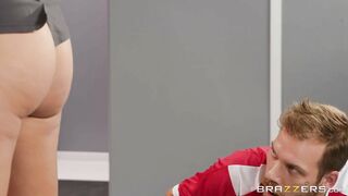 Latina couch Missy Martinez came to the locker room