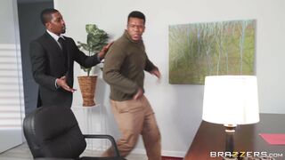 Tattooed Ivy Lebelle in sexy lingerie is sucking the BBC