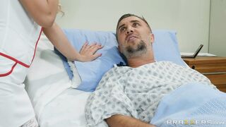 Carmen Caliente gives blowjob to Keiran Lee in the hospital