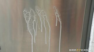 Cherie DeVille cleaning the kitchen as the stepson is fucking her