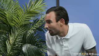 Blonde Kristina Shannon is jerking the cock