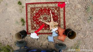 Bella Danger rides Small Hands in the desert