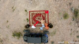 Bella Danger rides Small Hands in the desert