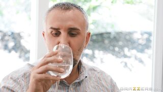 Karma Rx gives sneakily blowjob to Keiran