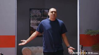 Alex Coal in sexy mini skirt seduces the guy