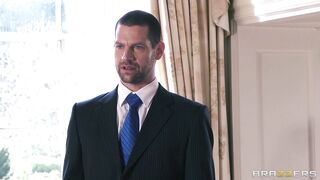 Aletta Ocean seducing VIP guest in the hotel