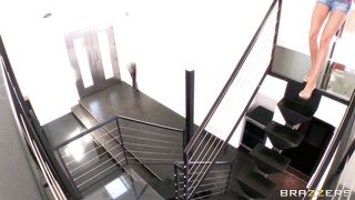 Anissa Kate is walking at home and showing her body