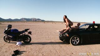 Destiny Dixon riding cock in the desert