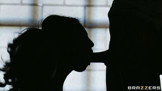 Asa Akira sucking his dick on her fours