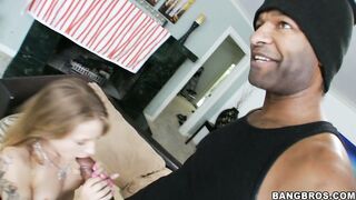 Alyssa Branch loves to suck huge black cock