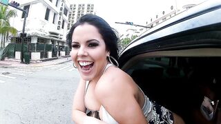 Diamond Kitty and Phoenix Marie having fun in the limo