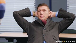 Sofia Rose is sucking Oliver Flynn's cock in the classroom