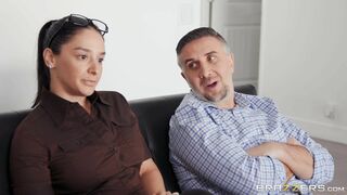 Busty Rachel Cavalli got her mouth fucked by Keiran Lee