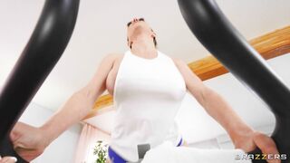 Xander Corvus is masturbating on Dee Williams and Ember Snow