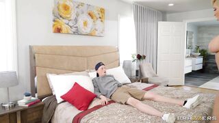 Ryan Keely serves Jimmy Michaels' cock with her mouth