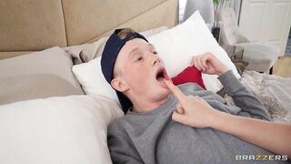 Ryan Keely serves Jimmy Michaels' cock with her mouth