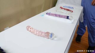 Dante Colle is dildoing Eve Marlowe's pussy